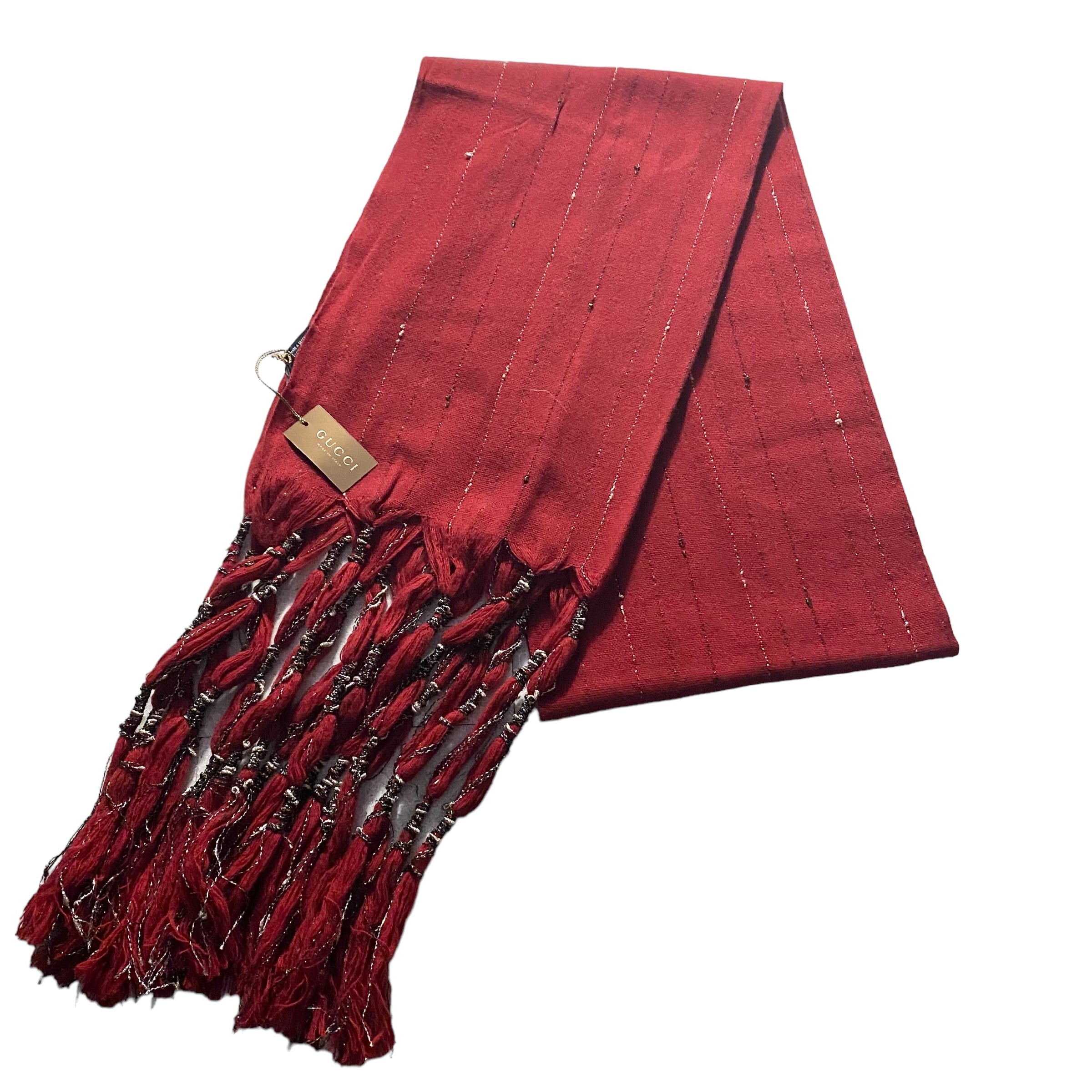 GUCCI 2007ssフリンジ付きストール フリーダジャンニーニ GUCCI by Frida Giannini cashmere brend wool scarf | NOIR ONLINE