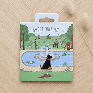 英国犬ピンバッジ【ブラック・ラブラドール】 Sweet William 90410