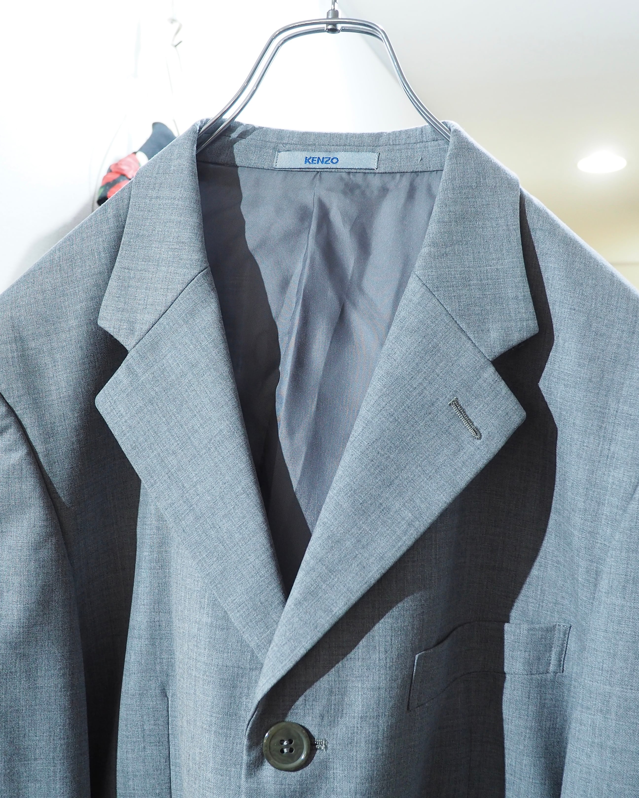 1990s " KENZO HOMME " Beautiful Smoky Blue Color vintage Tailored jacket
