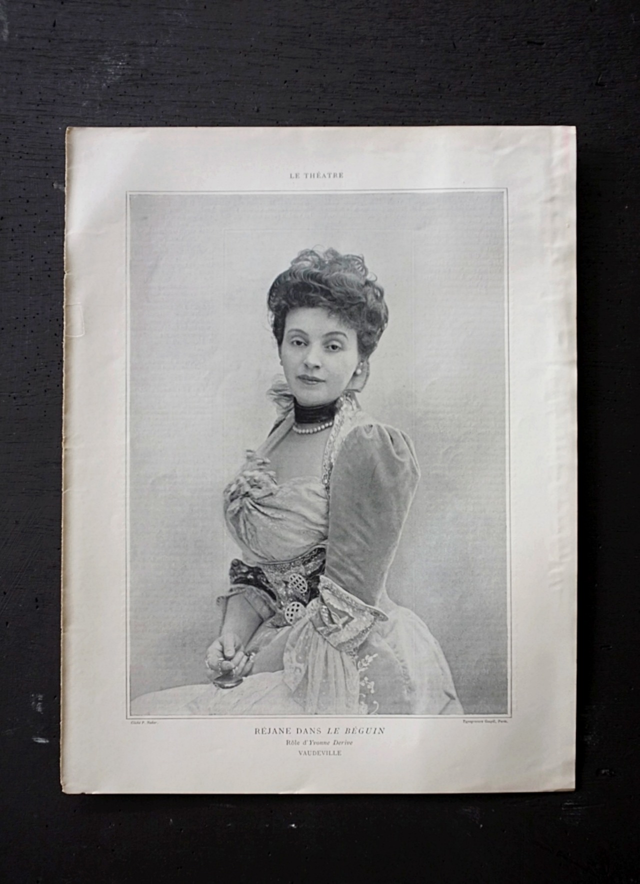 1900s Le Théâtre フランス ベルエポック的女優たちのポートレート Réjane アンティーク
