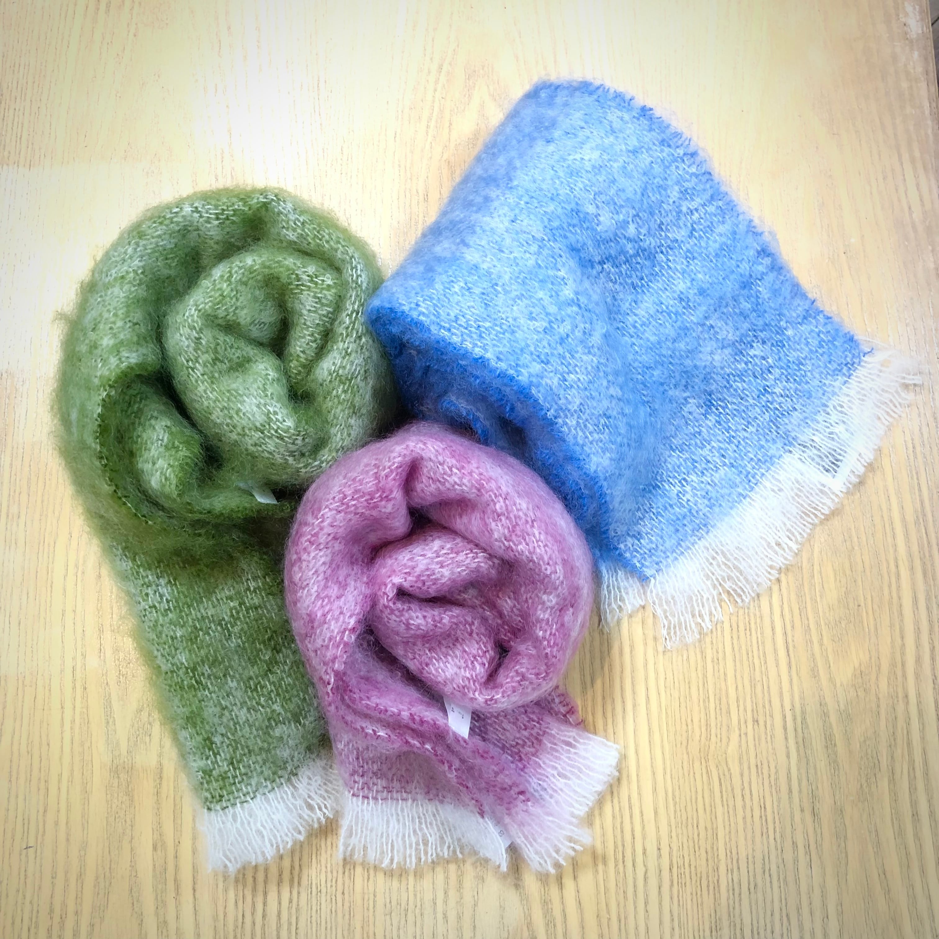 vintage mohair scarf モヘアマフラー　オフホワイト　大きめ