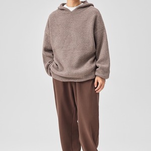 ダメージ加工ポイントフードニット　949