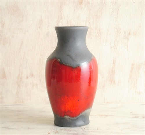 西ドイツ製 ヴィンテージ U KERAMIK 陶器 花瓶 Uebelacker Fat Lava 花器 一輪挿し ミッドセンチュリー期 アンティーク ig2044