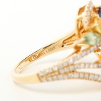マルチカラーサファイヤ リング K18 / 1.650ct / DA 0.400ct