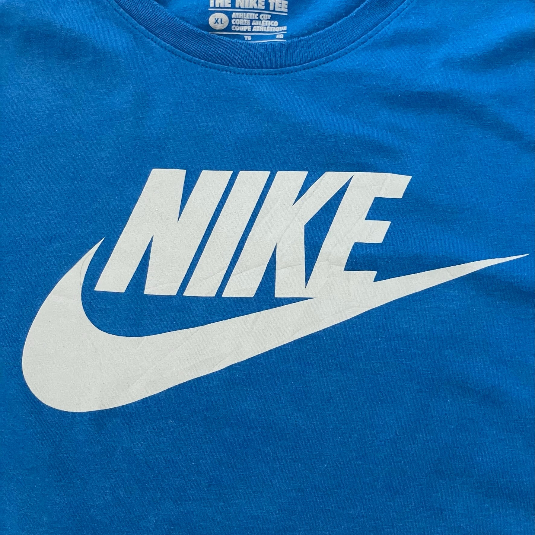 NIKE】ロゴ プリント Tシャツ ブルー 難あり ナイキ XL us古着