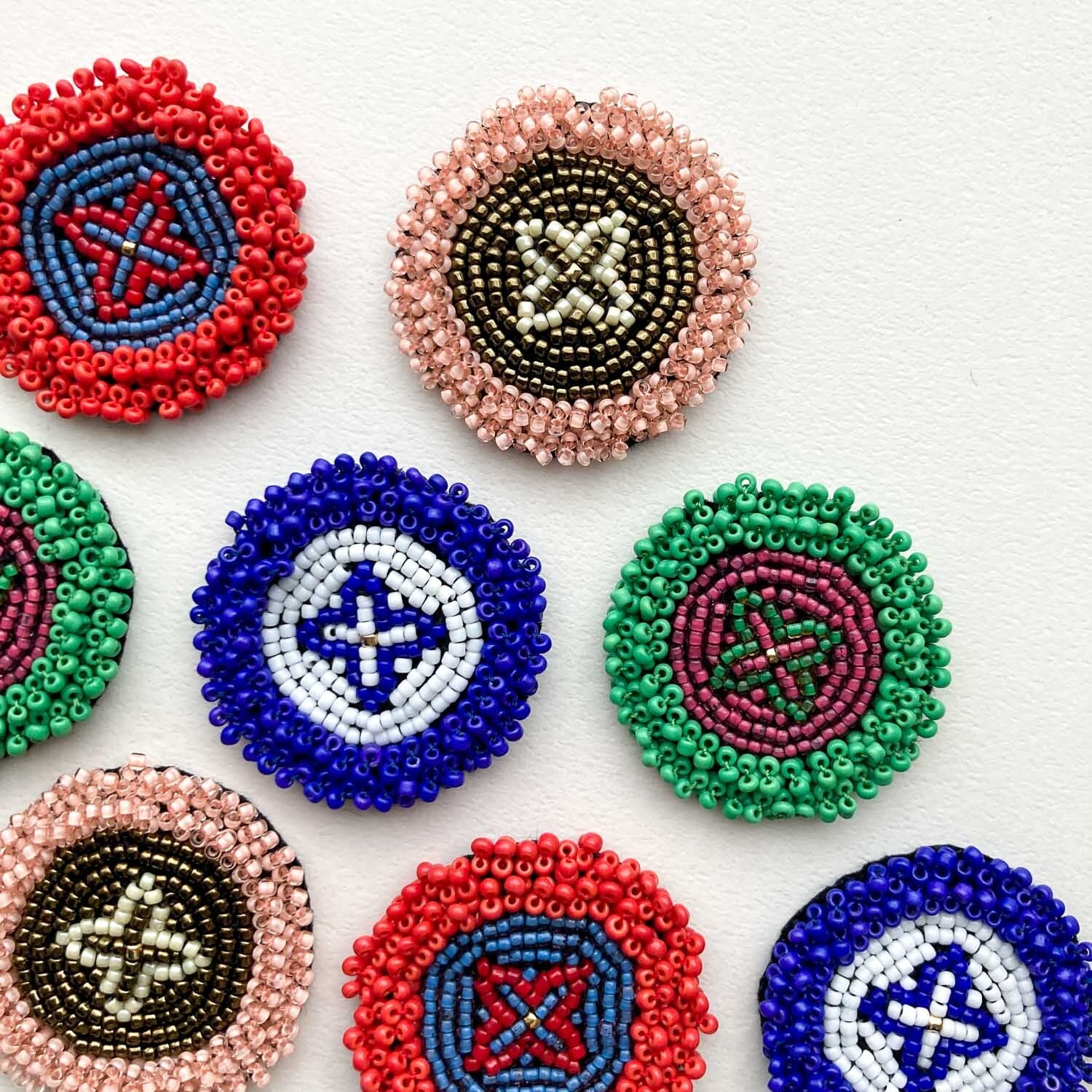 Duaオリジナル ビーズデコパーツ（花柄丸 L/40mm） | Dua-アクセサリー