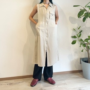 DOUBLE ZIP LINEN DRESS