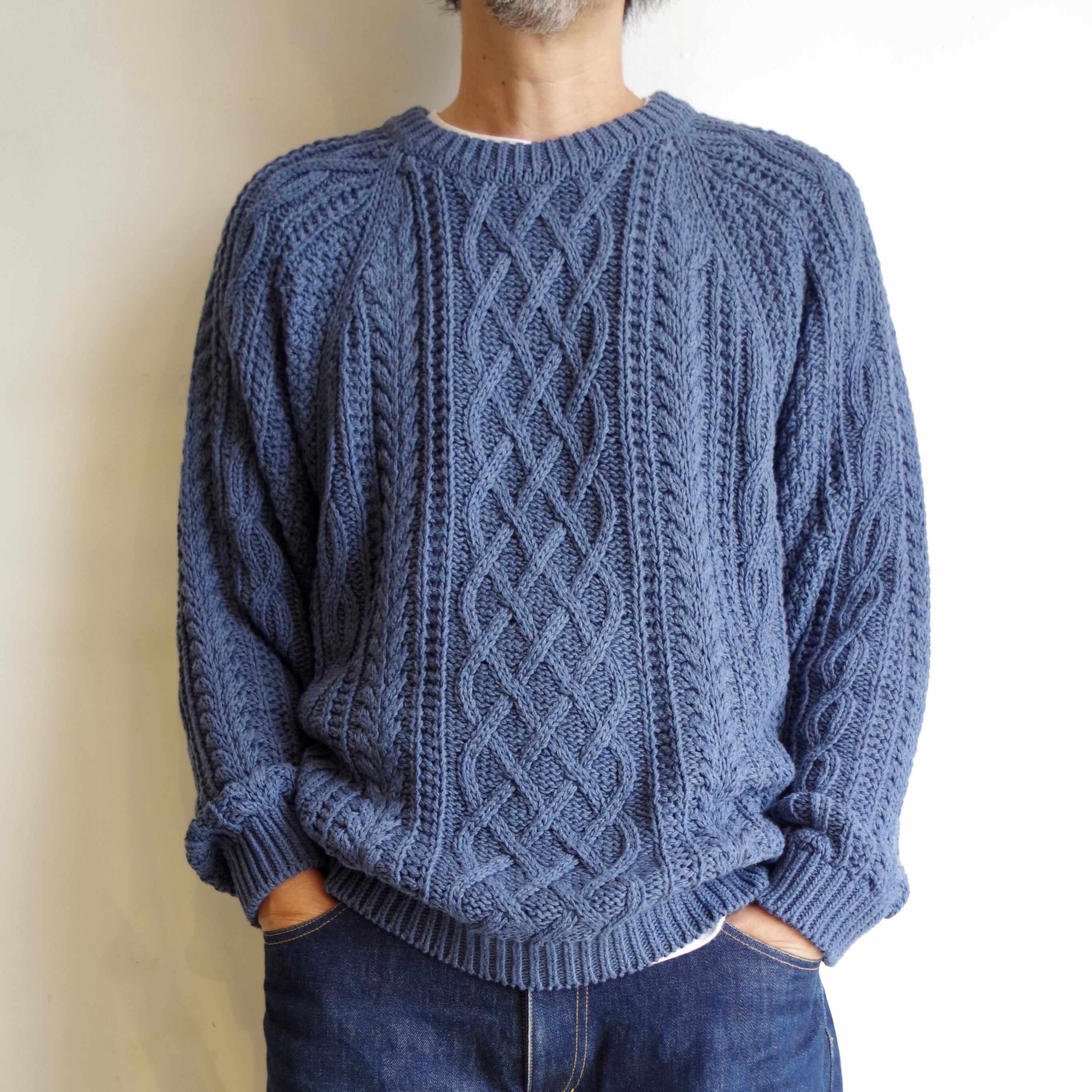 TRANSPORT FISHERMAN KNIT INDIGO | 1F Store