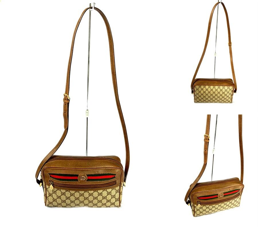 美品 GUCCI グッチ シェリー ダブルG インターロッキング プレート