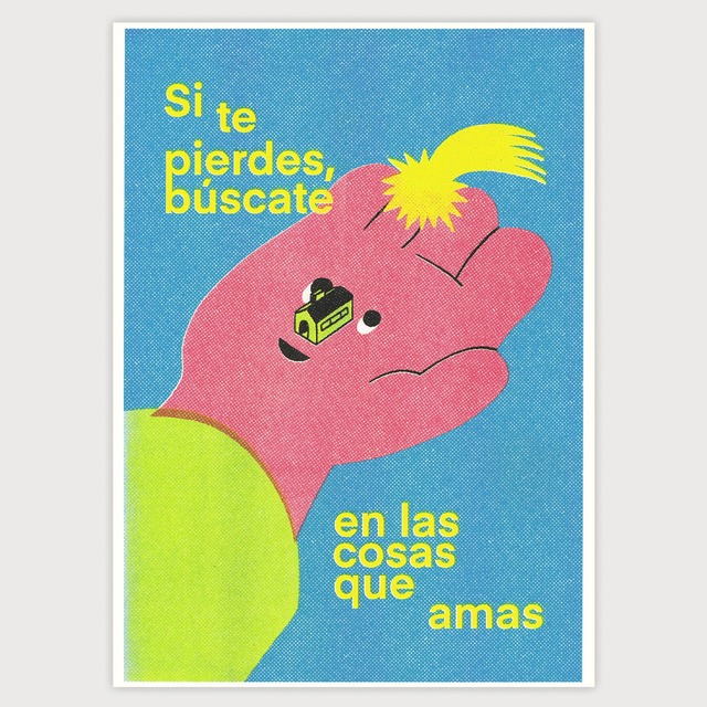 Jumbo Press "Si te pierdes buscate" Designed by holamartin.jpg A3 (297×420mm) Art Print