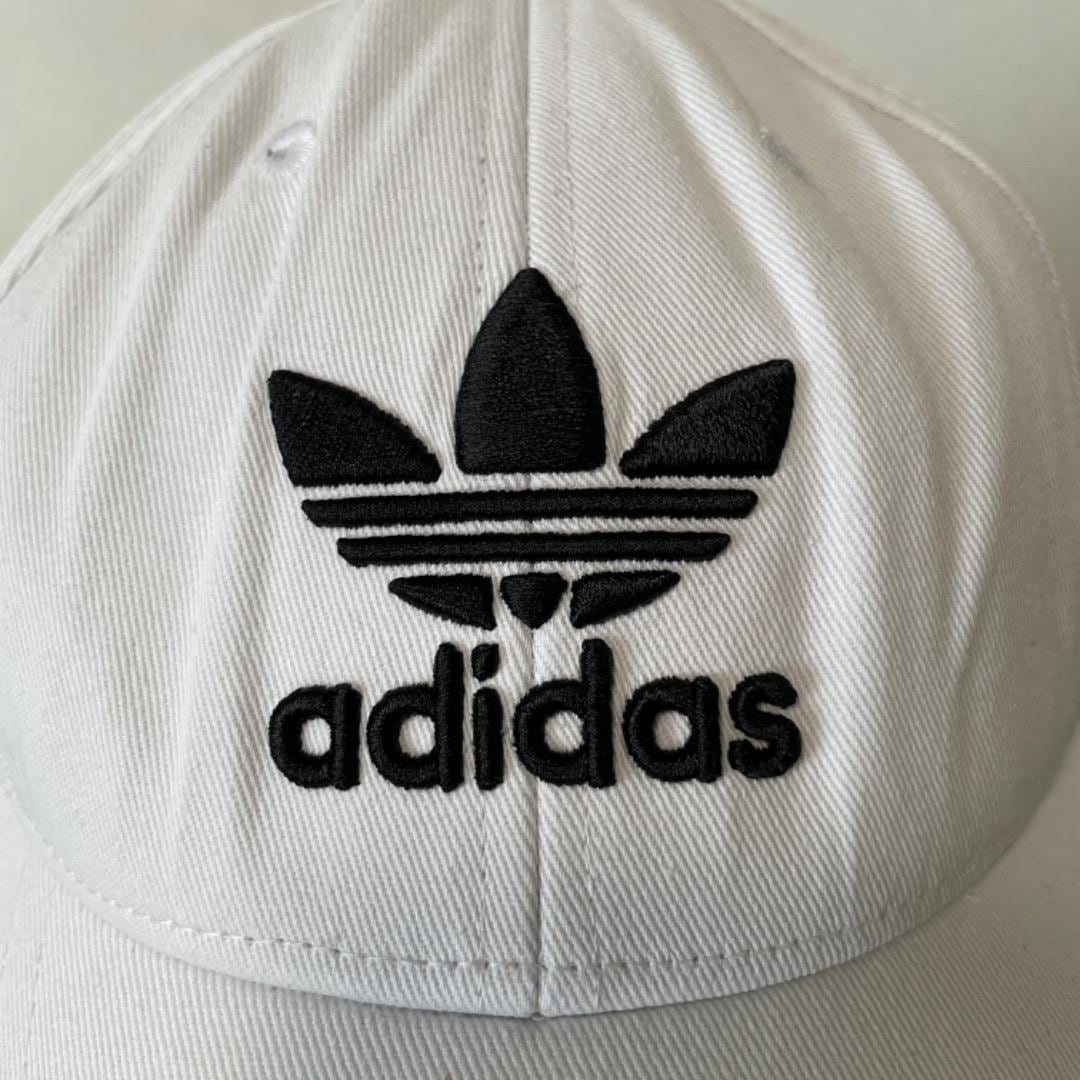 adidas アディダス 帽子 キャップ ロゴ トレフォイル 白 15318 | fuufu