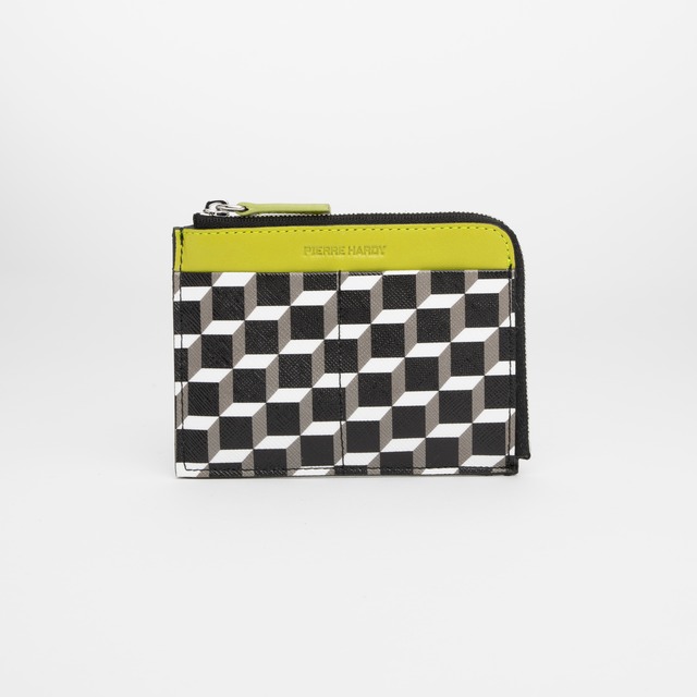 PIERRE HARDY　WALLET　BLACK WHITE LIME