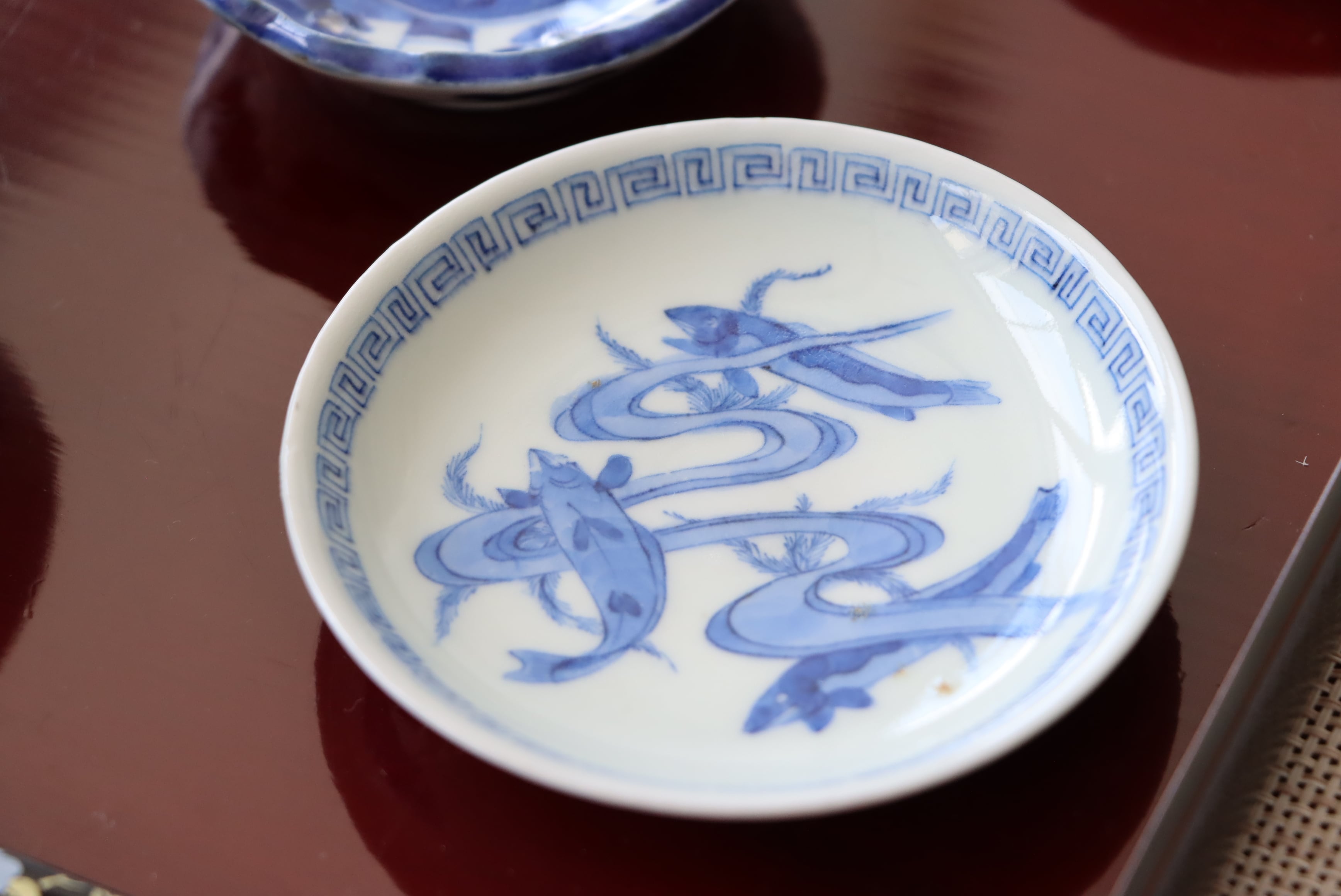 小皿 古伊万里 染付 鮎文 | (有)新原美術