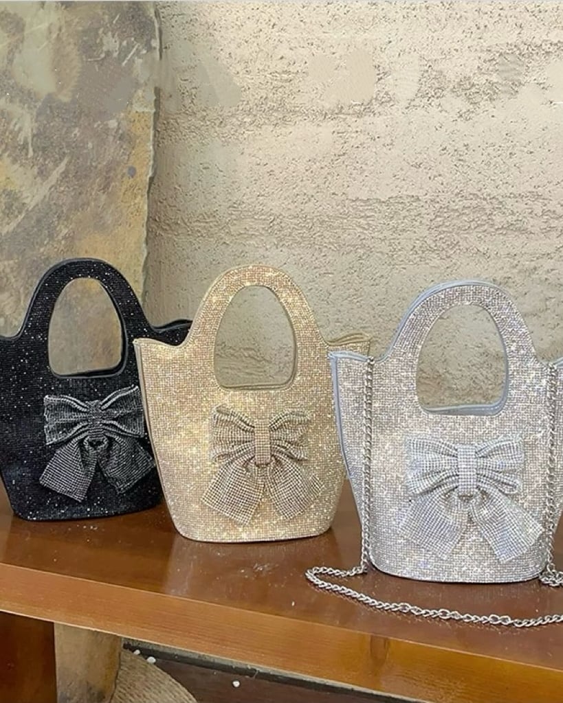 ワンハンドルグリッターチェーンバッグ 2508563