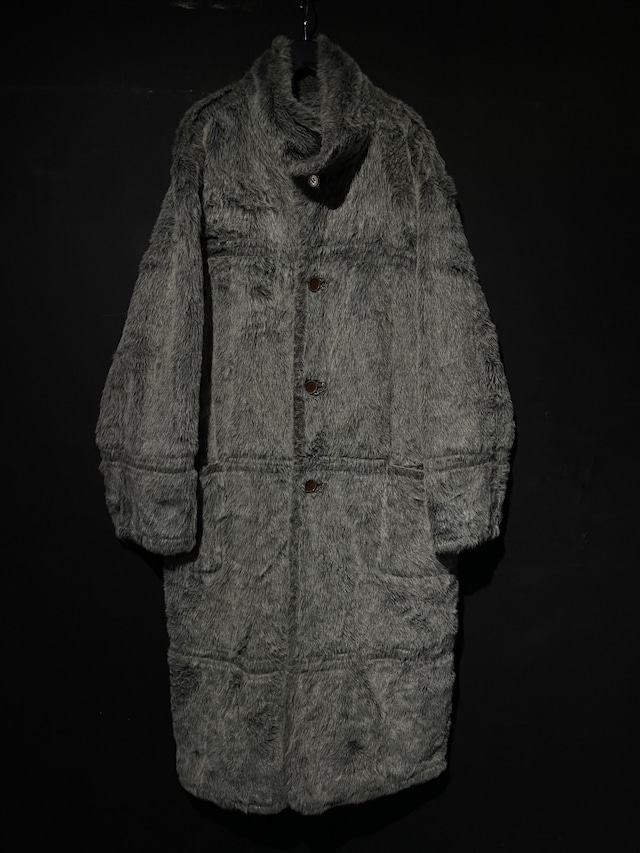 【WEAPON VINTAGE】"Reversible" Fur × Wool Vintage Loose Long Coat