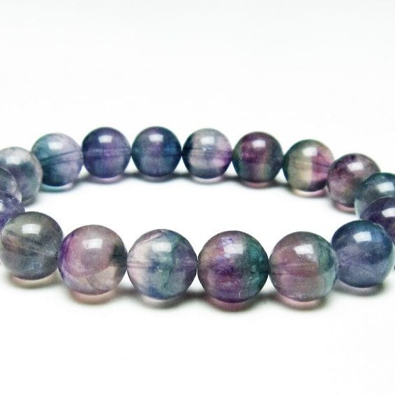 フローライト ブレスレット 12mm 蛍石 ブレス 一点物 [M便 1/10] 111-37116