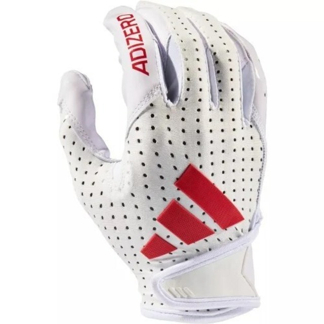 ADIZERO 14 ELECTRIC ホワイト・レッド アメフト グローブ