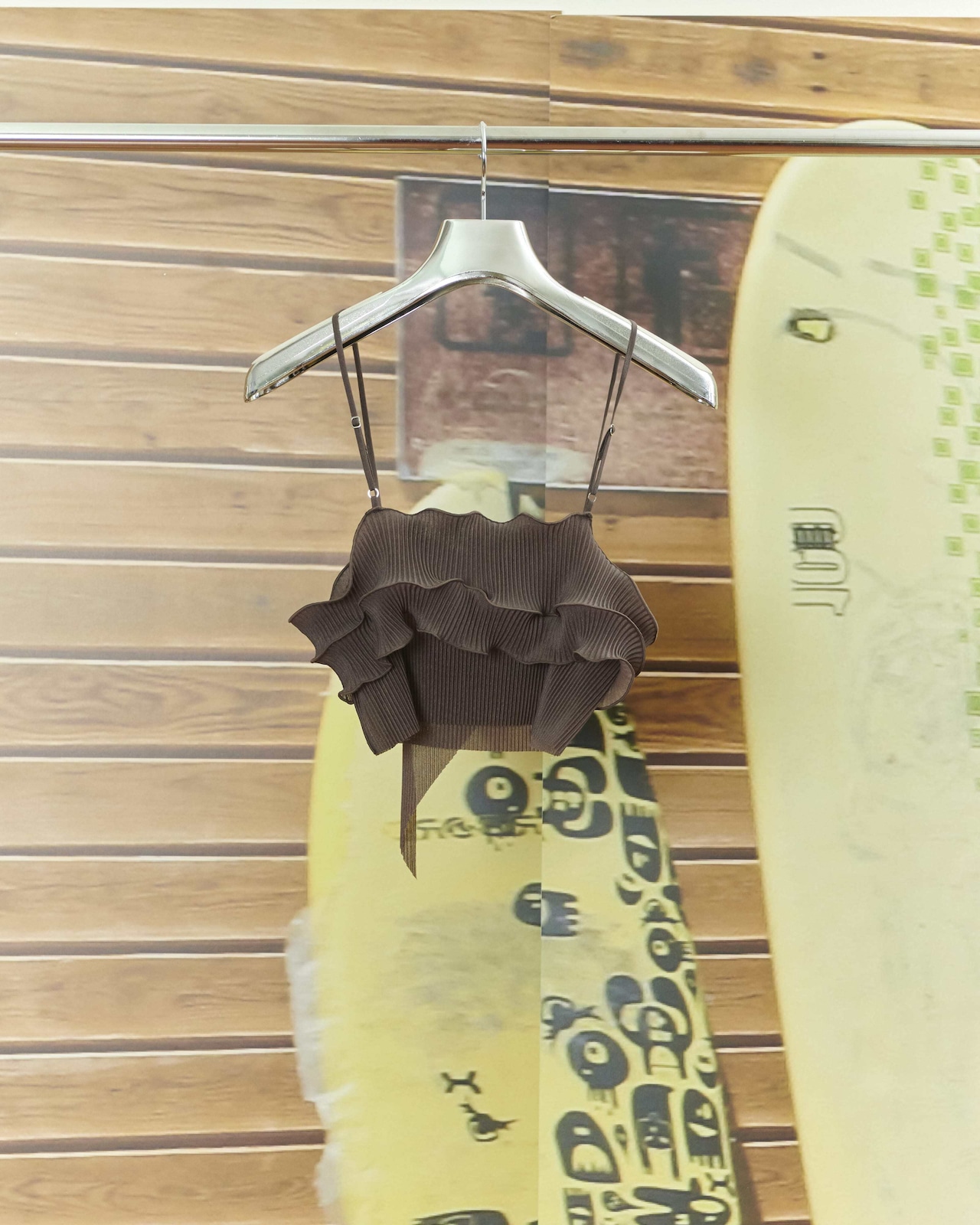 kotoha yokozawa todo - Ripple Sheer Camisole :Brown|メロウフリル/シアーリブ/アジャスター肩紐