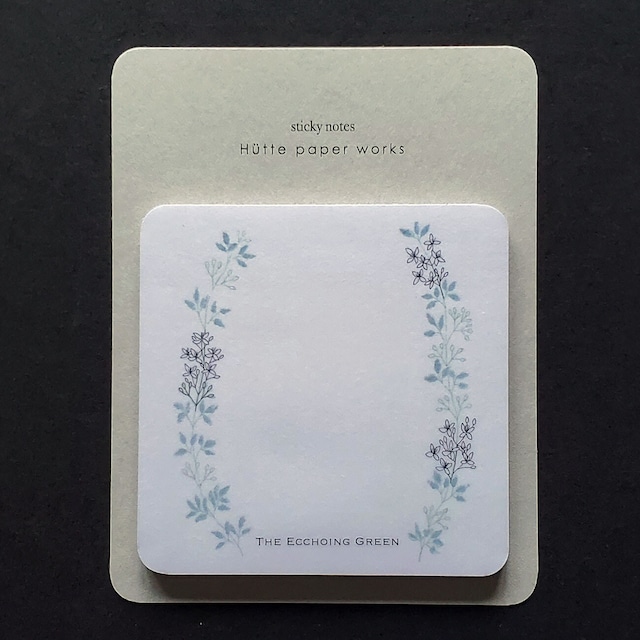 Hutte paper works　トレペと普通紙の合わせ付箋　センニンソウ