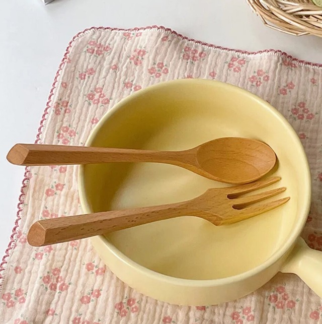 【お取り寄せ】韓国風 木製 食器 撮影道具 フォーク ins スプーン