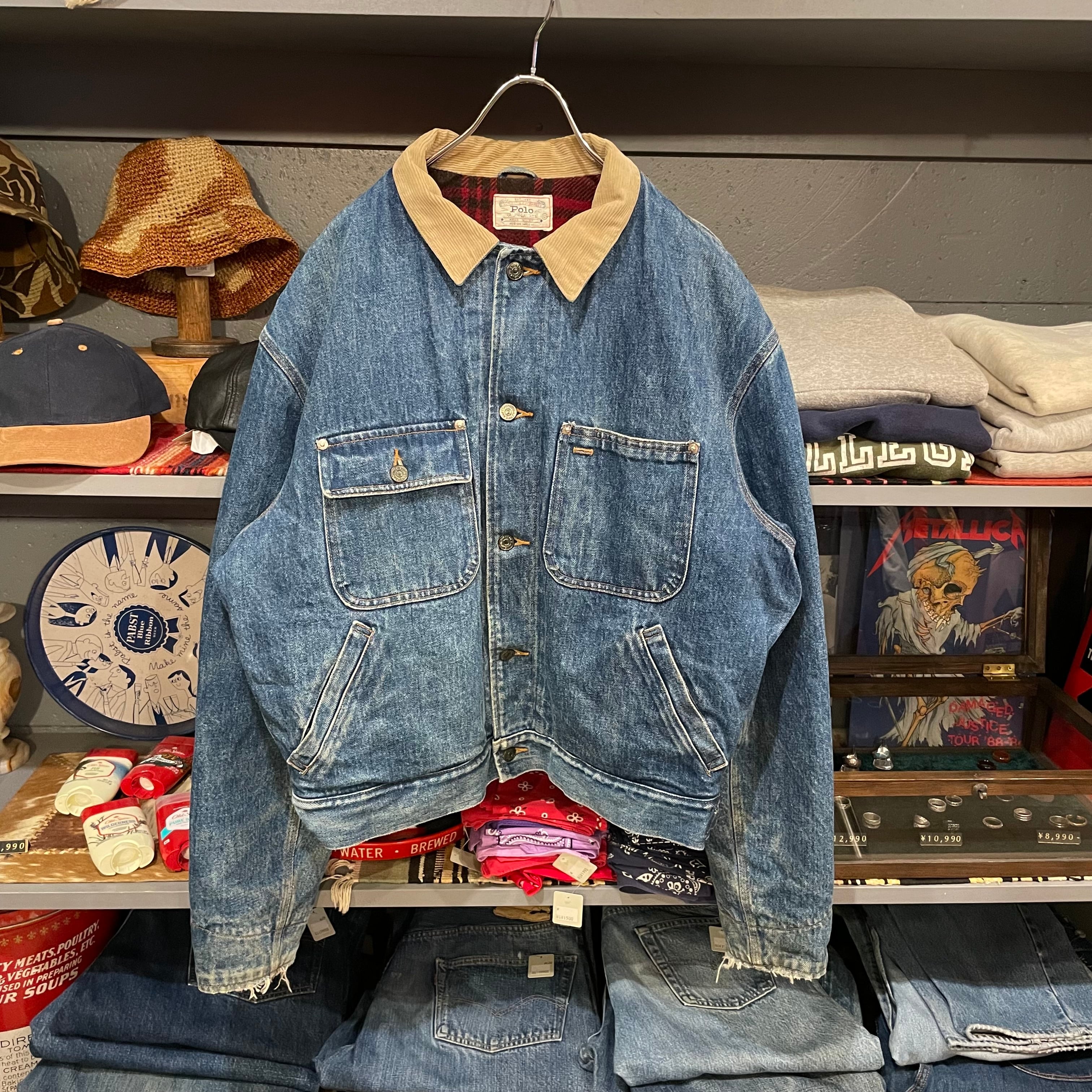 80s vintage polo denim jacket