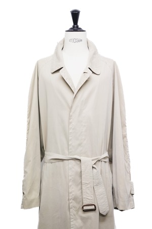 90's "HERMES" Polyester Nylon Tielocken Coat (Design by Véronique Nichanian)