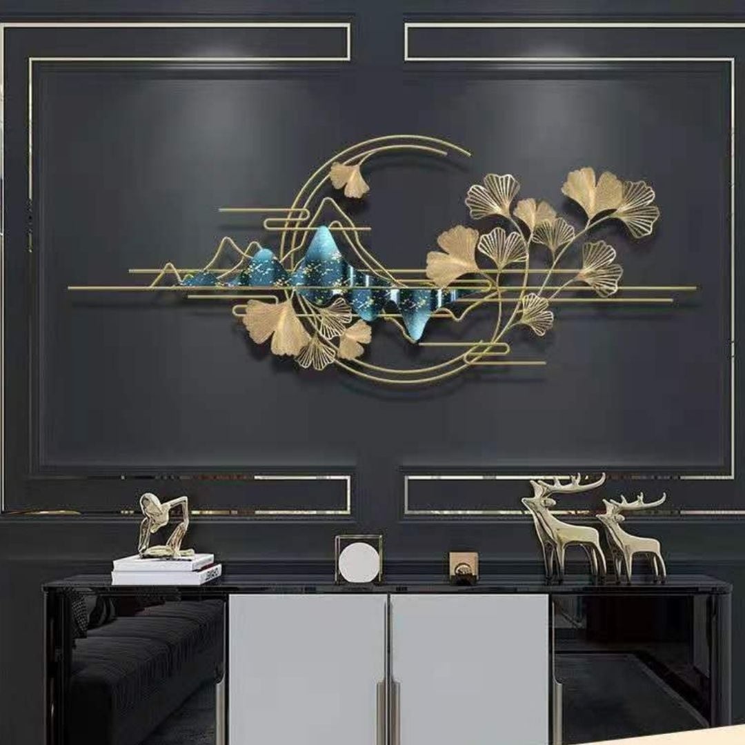 ウォールアート 壁掛けインテリア 山 銀杏 イチョウ ウォール