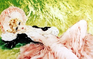 ルイ・イカール「ドリーミング」作品証明書・展示用フック・限定375部エディション付複製画ジークレ