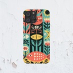 受注生産 iPhoneケース 花と鳥｜レトロフォーク PSYF003A
