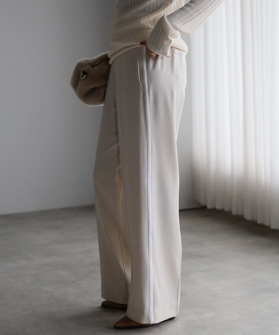 ハイウエストサイドラインスラックス