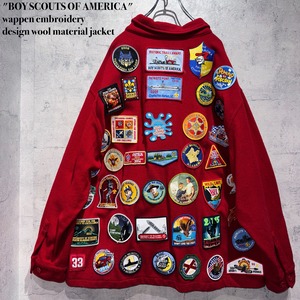 "BOY SCOUTS OF AMERICA"wappen embroidery design wool material jacket