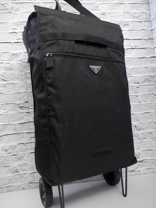 ◆PRADA プラダ B7275 VELA ヴェラ 折り畳み可 大容量 ユニセックス ナイロン トロリー バッグ キャリー ケース 黒◆ 旅行や出張に大活躍♪