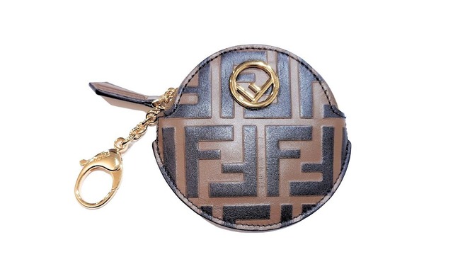 FENDI フェンディ エフイズフェンディ ズッカ コインケース 小銭入れ キーケース 8M0444 ブラウン ブラック レザー