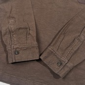 g-stage ジーステージ 胸ポケット付 天竺 長袖 ポロシャツ L/ブラウン系 メンズ