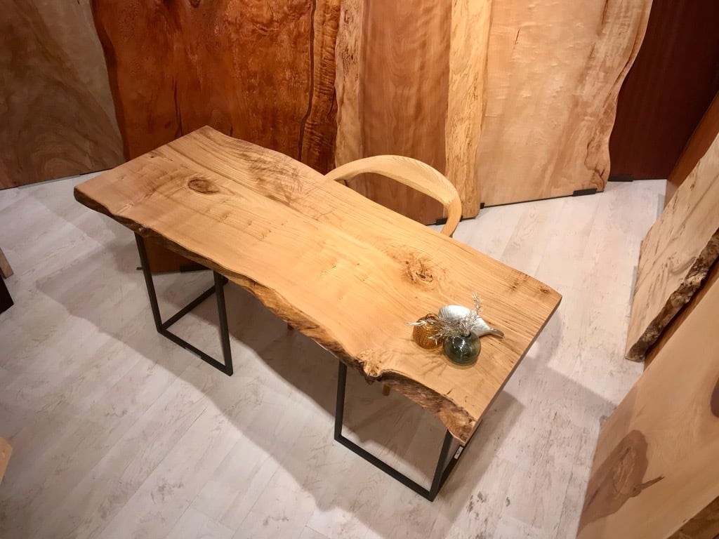 栗（クリ）_1500×600-550-620×45_横浜元町店_テーブル天板/一枚板