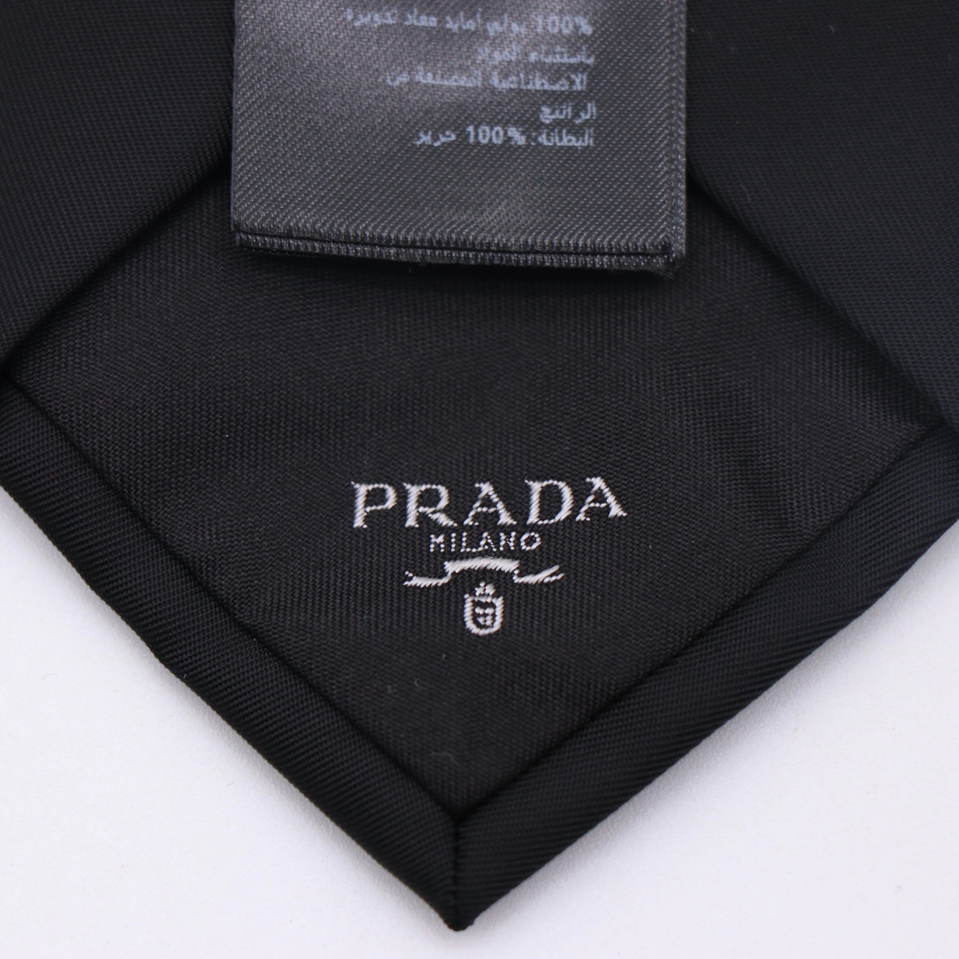 PRADA トライアングルロゴ ネクタイ ナイロン ブラック プラダ | 2122TOKYO