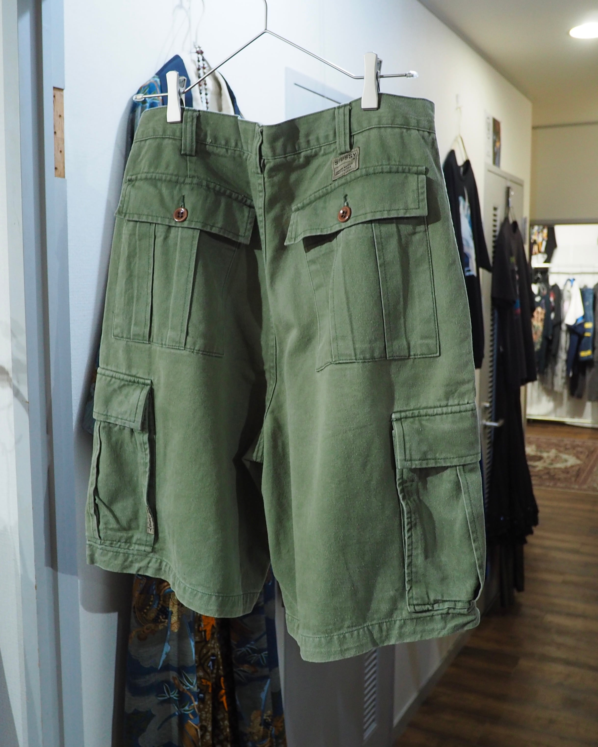 1990s" Old Stussy " vintage Wide Cargo shorts Pants