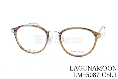 LAGUNAMOON メガネ LM-5087 Col.1 ボストン チタン 軽量 ラグナムーン 正規品
