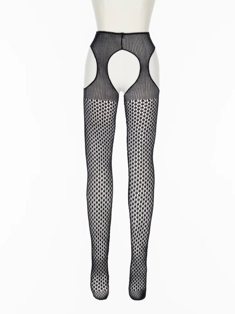 GANNI タイツ　ストッキング GANNI Silver Butterfly Lace Tights GANNI