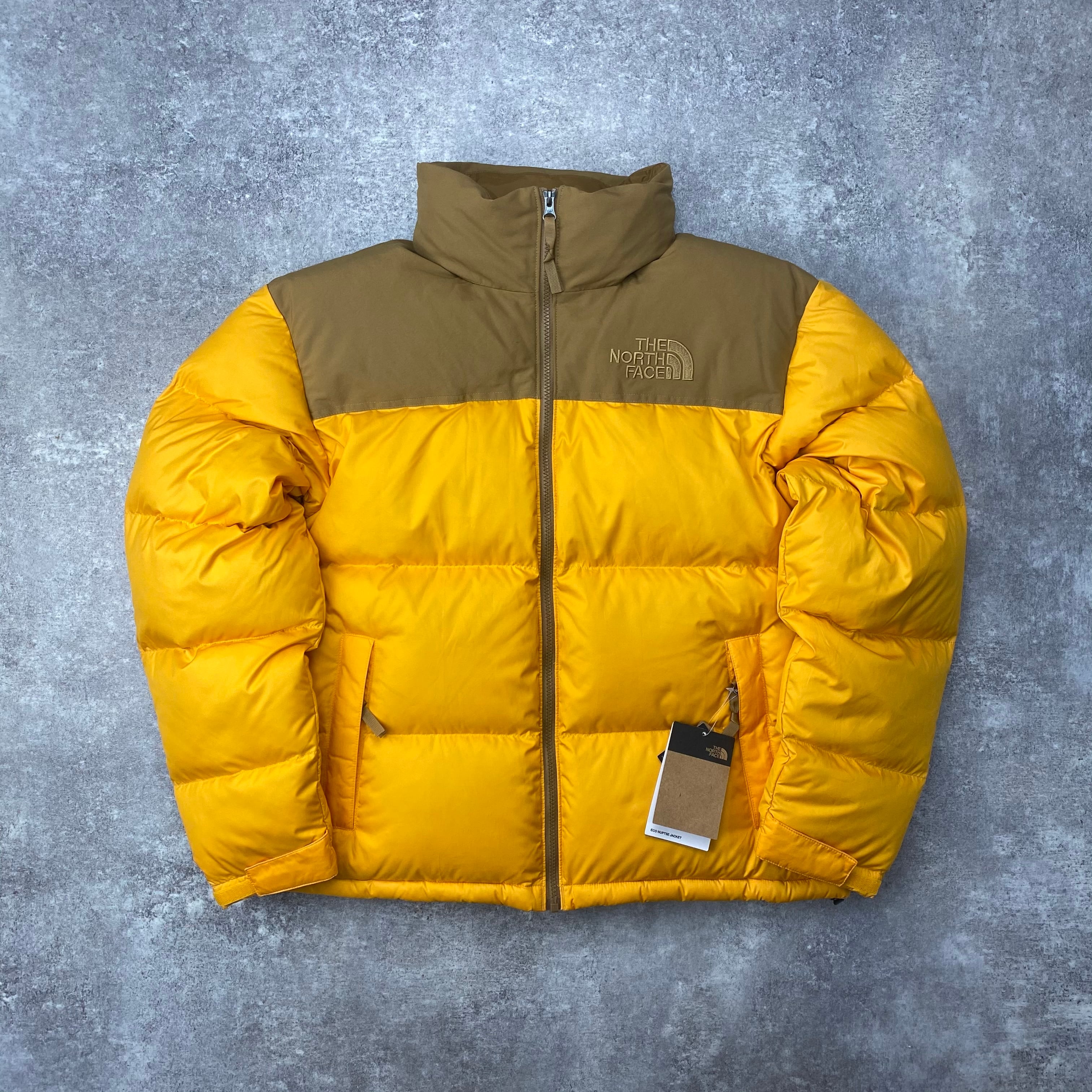 THE NORTH FACE MEN'S ECO NUPTSE JACKET SUMMIT GOLD / UTILITY BROWN ...