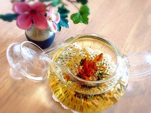 【中国茶・工芸茶】花咲くお茶 百合と金木犀 20粒