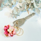 【人気商品】カランコエ花のキーホルダー(花色ピンクカラー)