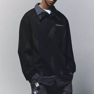 【DRIP5873】ANT Faux Two-Piece Plaid Shirt Jacket