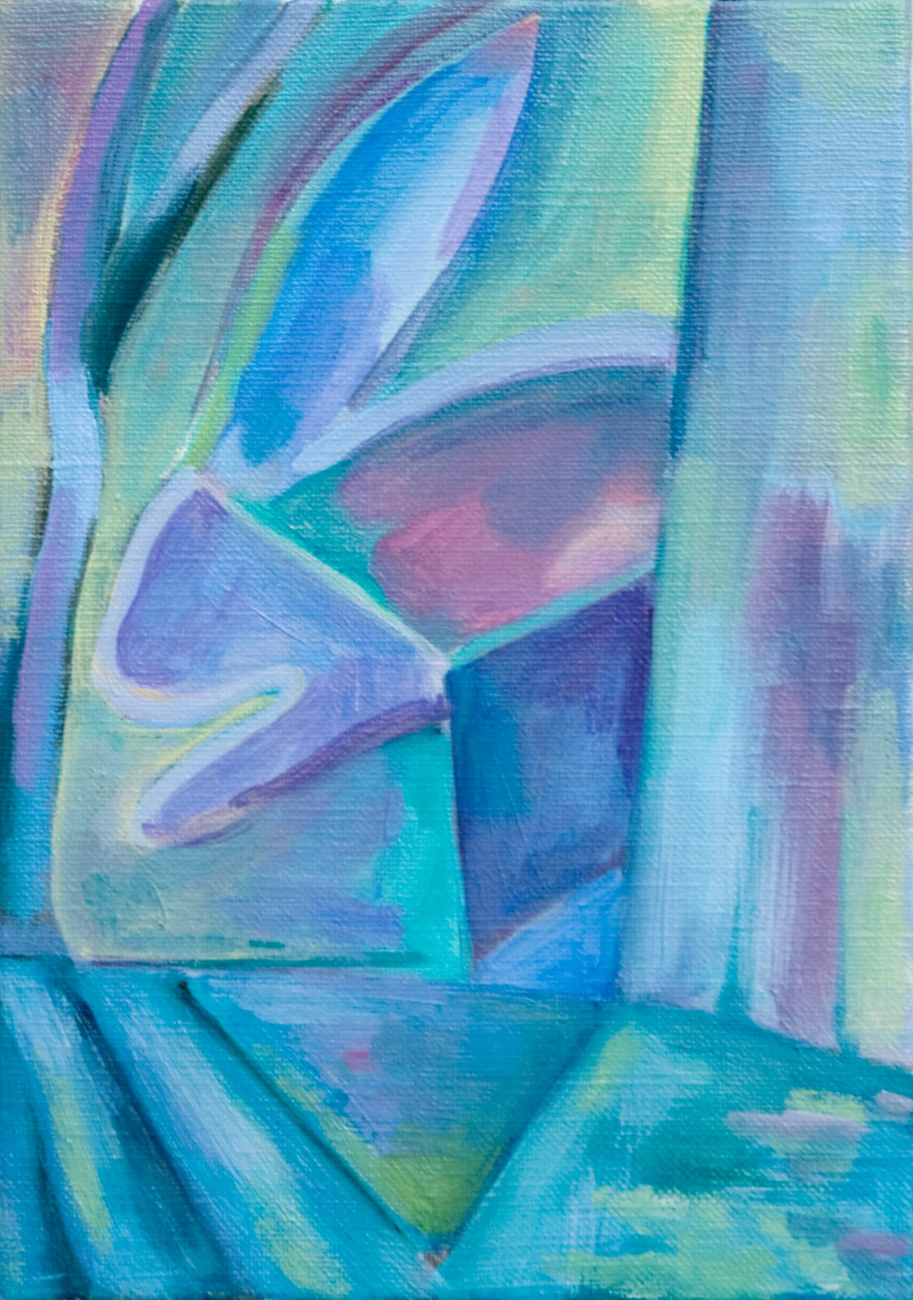 油彩雨上がりの午後、明日の予報は晴れ