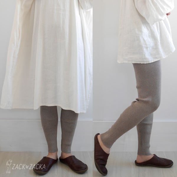 オーガニックコットン リブニットスリムパンツ やわらかくやさしい肌さわり フェアトレード シサム工房