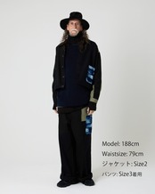 【先行予約 / 完全数量限定】ろうけつ藍染め切り返しジャケット Blackmix