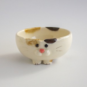 ④ミケねこのこばち(鉢)