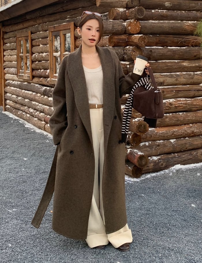 25aw】Double-Button Wool Long Coat_3colors | mienneミアンヌ