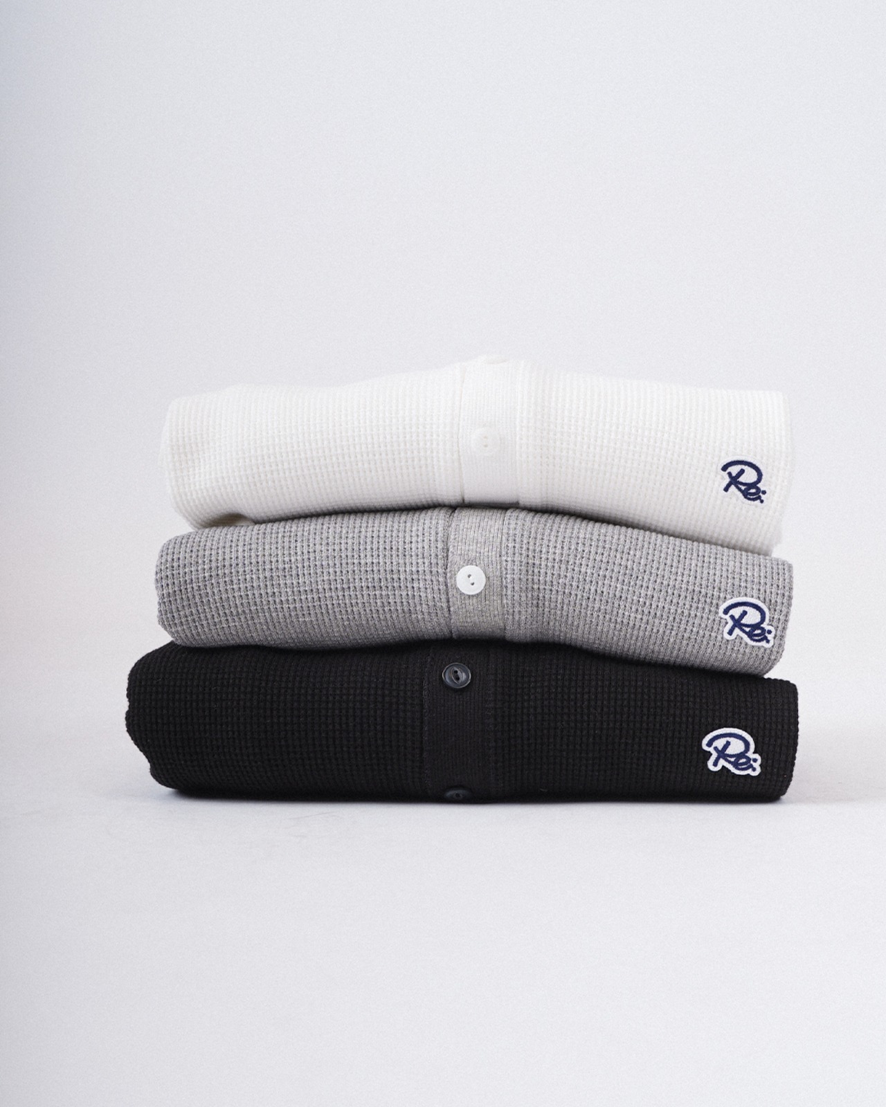 【#Re:room】HENRY NECK WAFFLE LONG SLEEVE［REC881］