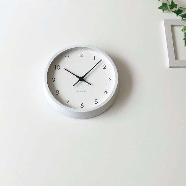 KATOMOKU muku clock 7 ホワイト km-60WH | 加藤木工株式会社